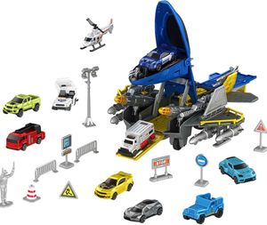 LBLA Spielzeug-Flugzeug Transport Flugzeug Spielzeug, (Transportflugzeug Spielzeugset, 24-tlg., Auto Spielzeug Hubschrauber Set für Kinder ab 3 Jahren