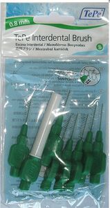 TEPE Interdental Brushes 0.8mm Green 8 Pieces