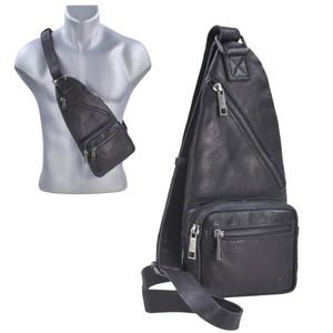 Bear Design Umhängetasche Crossbody Crossover Bag Leder schwarz Tasche NOLANI Bear Design Umhängetasche Crossbody Crossover Bag Leder schwarz Tasche NOLANI