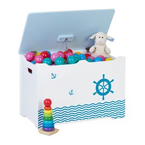 relaxdays Spielzeugtruhe im Seefahrt-Design