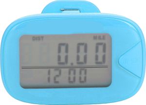 Wanderer -Schrittzähler Großes Digital Display Multifunktionales leichtes Genauigkeitsspeicher Schrittzähler für Männer Frauen Blau