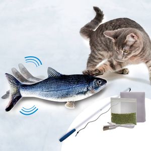 Mediashop Flippity Fish – elektrisches Katzenspielzeug – Katzenminze - wiederaufladbar mit USB Kabel - Verschiedene Geschwindigkeitsstufen, mit Spielangel | Das Original aus dem TV