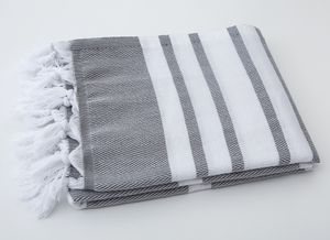 Hamam Handtuch Badetuch - Tuva Home - 100x180cm 100% Baumwolle Riesiges Handtuch für Sauna SPA Strandtuch XXL Pareo Kilt für Sauna für Damen und Herren, Farbe: Grau
