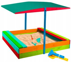 Sandkasten Sandbox Sandkiste Holz Spielhaus für Kinder 150x150; Mehrfarbig