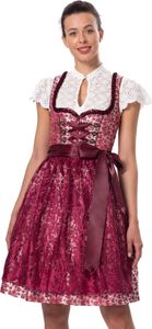 Dirndl Damen,Dirndl Schuhe Damen Elegante Kleid für Besondere Anlässe Trachtenkleid Damen Dirndl Midi 2tlg.60cm für Oktoberfest Dirndl Kostüm Größe 38
