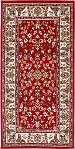 Orientteppich Rot 80 x 150 cm Vintage Teppich Kurzflor Orientalisch 6 Größen