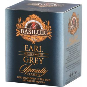 Basilur Schwarzer Tee EARL GREY in der Dose, 100gTeebeutel Schwarztee black tea