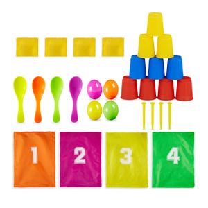 relaxdays Kinderparty Spiele 3 in 1 Set