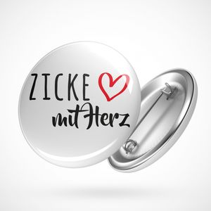 HUURAA! Button Zicke mit Herz Ansteckbutton 59mm mit Motiv für die tollsten Menschen