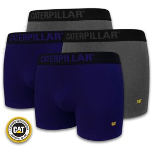 CAT® CATERPILLAR Boxershorts Blau/Grau | Größe XXL (8) - 12er Pack | Atmungsaktive Retro Shorts | Herren Boxer Short | Unterhosen Etikettenlos