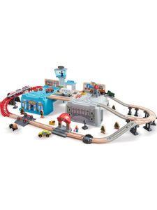 HAPE Spielwaren Großstadtlandschaft Eisenbahn in Aufbewahrungsbox Eisenbahnsets Kleinkind Spielzeug