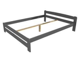 Manželská postel VMK009B masiv borovice (Rozměr: 200 x 200 cm, Barva dřeva: barva šedá)