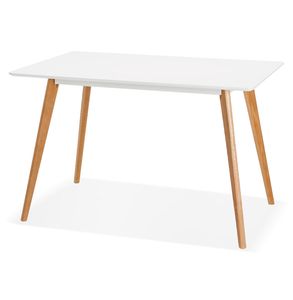 Kokoon® Esstisch RITA 80x120x77 cm,Holz , Weiß,25,3 kg