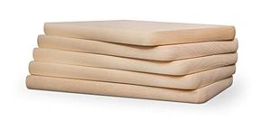 Frühstücksbrettchen Holz - Natur Buche unbehandelt - Holzbrettchen - Küchenbrett Küchenutensilien - ca.24 x 14 x 1.5 cm - Schneidebrett 5er Set