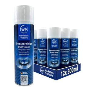 12x Dosen Bremsenreiniger 500 ml WP original von Werkstatt-Produkte Sprüht 360° in jeder Lage