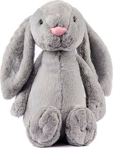 Gustaw duży królik Figo (ciemnoszary, 100cm) - pluszowa przytulanka, pluszowy królik - królik XXL, pluszowy mega duży królik miękka zabawka dla dzieci