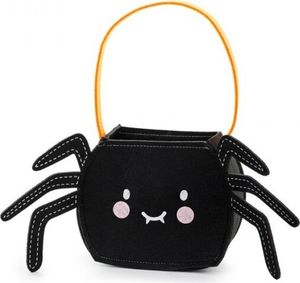 Spinne Tasche für Süßigkeiten 18x8x35cm Filz Schwarz