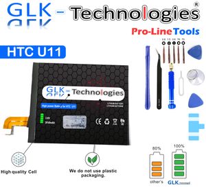 GLK-TECHNOLOGIES für original Akku für HTC U11 Batterie B2PZC100 N E U PRO