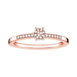 D-TR0022-923-14-54 Prsteň s diamantmi pozlátený ružovým zlatom D-TR0022-923-14 Thomas Sabo