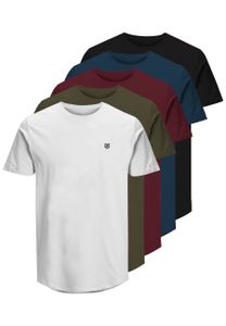 Jack&Jones T-Shirt BRODY TEE SS CREW NECK Kurzarmshirt 5er Pack