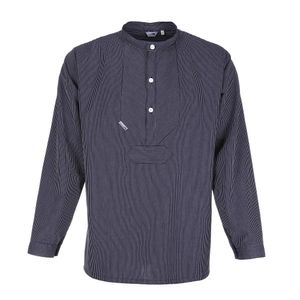 modAS Uni Fischerhemd "L. Marleen“ mit schmalen Streifen - Gestreiftes Hemd im Finkenwerder-Stil in Blau Größe Damen 44, Herren 50