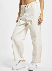 Urban Classics - Damen High Waist Wide Leg Cropped Jeans WHITESAND W27