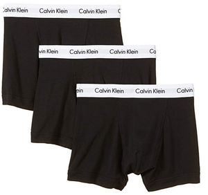 3er Pack Calvin Klein Herren Boxershorts, Schwarz - weißer Bund Größe: S