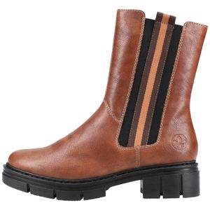 Rieker Damen Chelsea Boots Warmfutter Stiefeletten Y4590, Größe:39 EU, Farbe:Braun