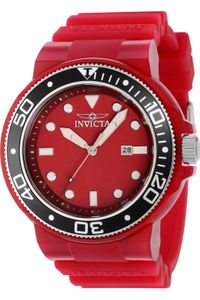 Invicta Pro Diver 38064 Herren armbanduhr - Quarzuhrwerk - Edelstahl mit roten zifferblat - 51mm