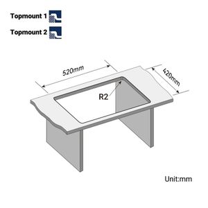 Zlewozmywak kuchenny Auralum 55 x 45 CM ze stali nierdzewnej Zlewozmywak wbudowywany Zlewozmywak z 2 otworami montażowymi + zestaw odpływowy + dozownik mydła