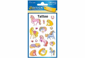 ZDesign KIDS Kinder-Tattoos "Pferde" bunt 1 Blatt à 11 Tattoos