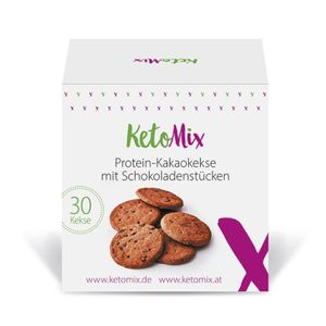 KetoMix Protein-Kakaokekse mit Schokoladenstücken | 30 Kekse, 225 g