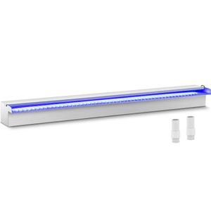 Uniprodo Schwalldusche - 90 cm - LED-Beleuchtung - Blau / Weiß - offener Wasserauslauf