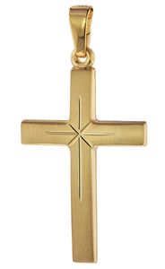 trendor 75281 Kreuz-Anhänger Gold 585 (14 Karat) 24 mm