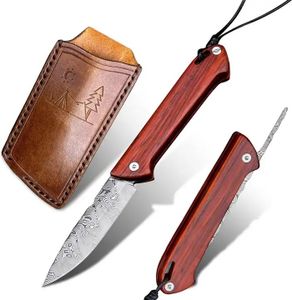 Damast Klappmesser MASTERPIECE Hikaru - Braun KP29032
