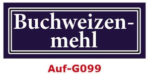 20 Stück Gewürzaufkleber Buchweizenmehl 40x16mm Gewürzetiketten Sticker Lebensmittel (Auf-G099)