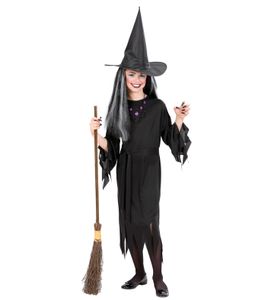 Kostüm Hexe schwarz 128 -140 cm Preishit Halloween 140 cm