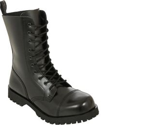Boots & Braces - 10 Loch Stiefel Rangers Schwarz Größe 45 (UK11)
