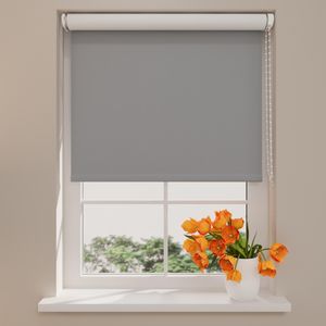 Radeco® Verdunkelungsrollo 240 x 190 cm hellgrau, Größen von 40 bis 240 Breite, rollo wandmontage, rollo 240 cm breit