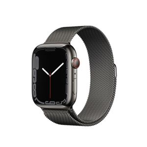 Apple Watch Series 7 Edelstahl 41mm Cellular Graphite (Milanaise graphite) *NEW*