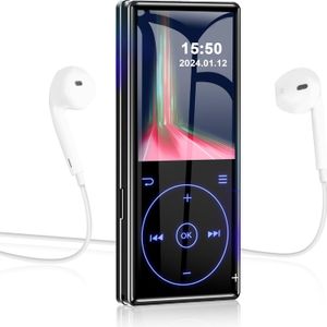 MP3 Player, 32 GB verlustfreier Musik-Player, Bluetooth 5.0, HiFi, tragbarer Lautsprecher, HD-Lautsprecher, Video, Sprachaufnahme, FM-Radio, E-Book
