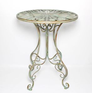 Metall-Tisch 'Pfauenauge' Möbel Terrasse Garten Wohnzimmer,romantisch,Antik Look