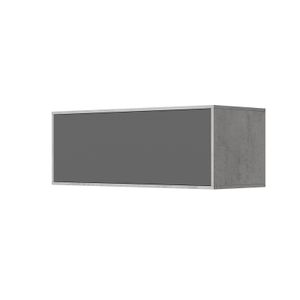 SMARTBett Hängeschrank mit 1 Klapptür zu 120 & 140 Schrankbetten Horizontal Standard Beton/ Anthrazit
