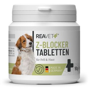 REAVET Z-Blocker Tabletten 60 Stück, Optimal für Hunde in der Saison I Bewährte Formel mit Bierhefe & Thiamin I 4 Monatsrationen für Hunde Aller Rassen & jeden Alters