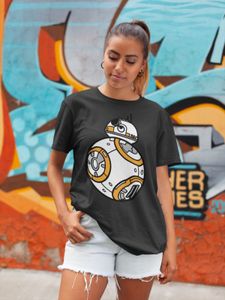 Organické dámske tričko nadmernej veľkosti Jedi BB-8 Robot hovorí Star Wars Jedie Yoda Baby