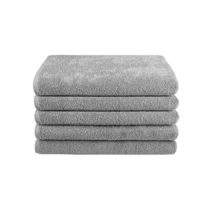 Tuva Home SET 5 ks šedých ručníků 30x50 cm, malý bavlněný froté ručník na obličej, absorpční ručník, šedý hotelový ručník 450 g/m², profesionální ručník do SPA, praní na 60 °C, 100% bavlna, ručník 30x50 cm, šedý odličovací ručník