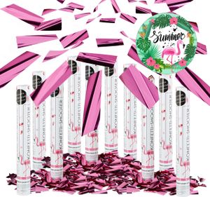 relaxdays 10 x Party Popper Pink 40 cm Cannon