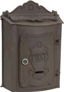 Clayre & Eef Briefkasten 27x11x37 cm Braun Eisen Rechteck