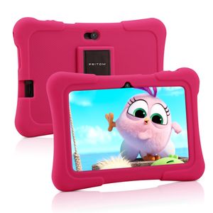 PRITOM K7 7 Zoll Kinder Tablet Android 10 Tablet PC 16 GB ROM Quad Core Tablets WiFi Tablet für Kinder,Rosa