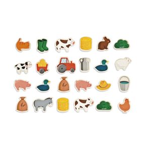 JANOD Magnete Bauernhof 24 Stück Spielzeug Küchenmagnete Tafelmagnete